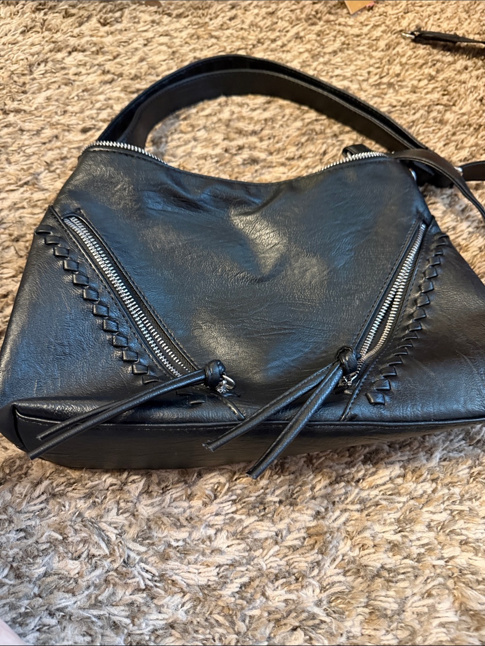 Black hobo bag